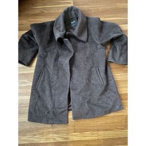 Hilary Radley Womens Brown Overcoat‎ Winter Jack Size 16 Wool